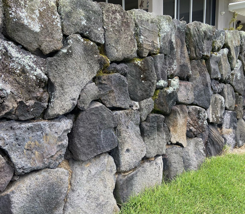 Rock wall construction service in Johor